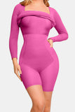 Basic Bae Full Size Built-In Shapewear Square Neck Long Sleeve Dress - ShopBasicbae - Flyclothing LLC
