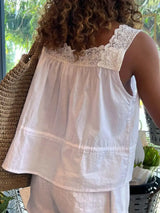 Lace Detail Drawstring Tank - Trendsi - Flyclothing LLC
