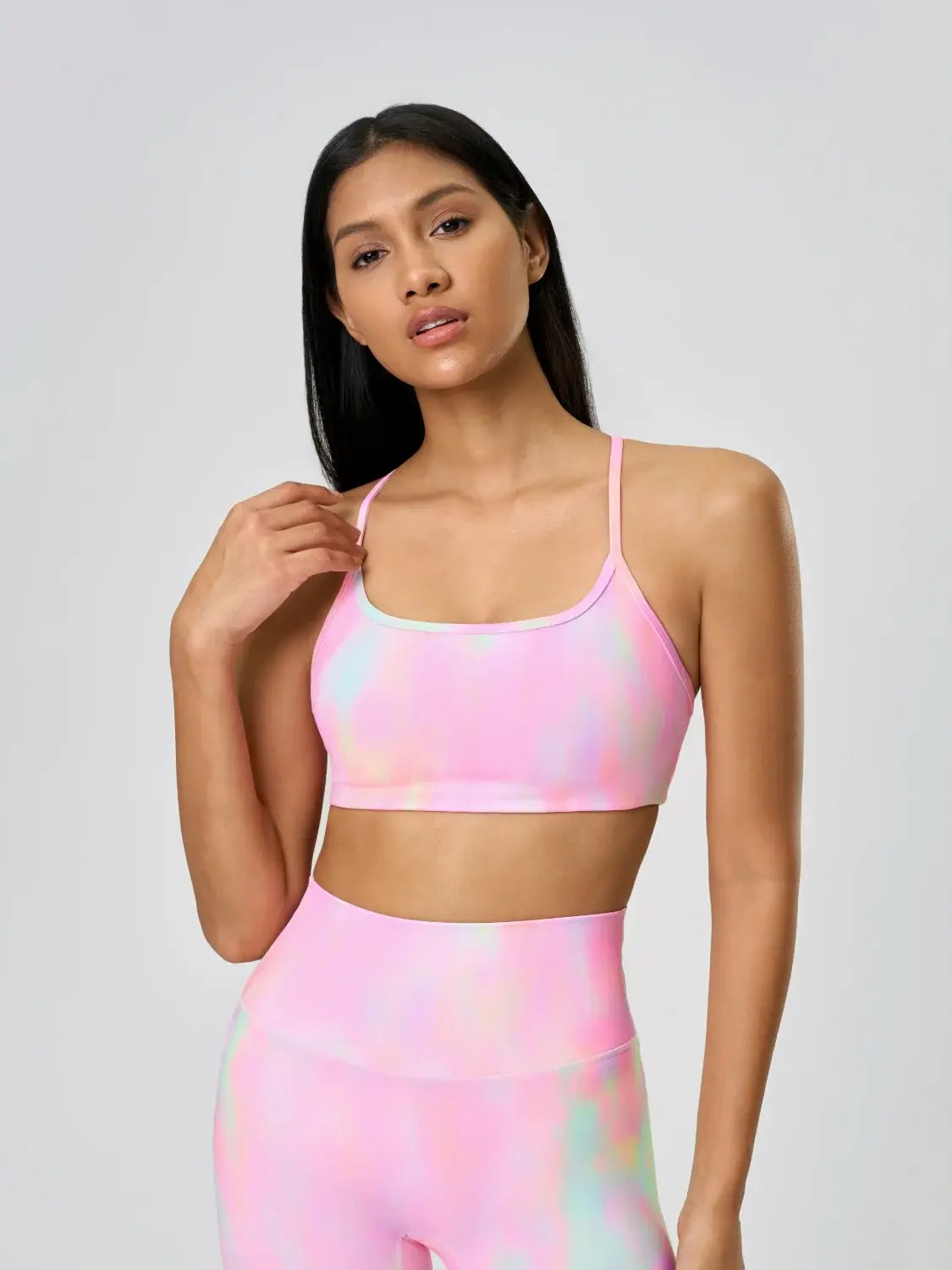 Millennia Crisscross Back Scoop Neck Active Cami with Detachable Chest Pads - Trendsi - Flyclothing LLC