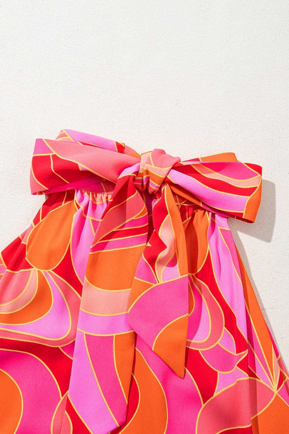 Contrast Grecian Neck Maxi Dress - Trendsi - Flyclothing LLC