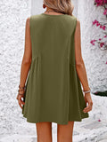 V-Neck Sleeveless Mini Dress - Trendsi - Flyclothing LLC
