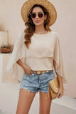 Swiss Dot Round Neck Blouse - Trendsi - Flyclothing LLC
