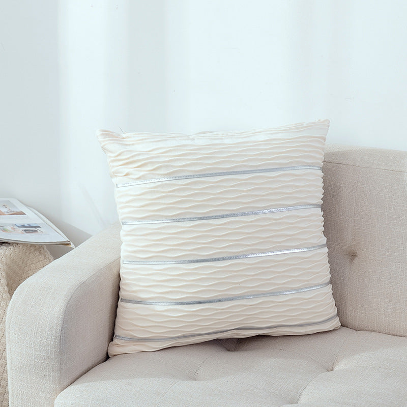 Simple Luxury Striped Velvet Pillow Cover Pillow Cushion Cover Pillow Case Covers for Sofa Flannel Velvet Sofa Cushion Cover - My Store - Flyclothing LLC