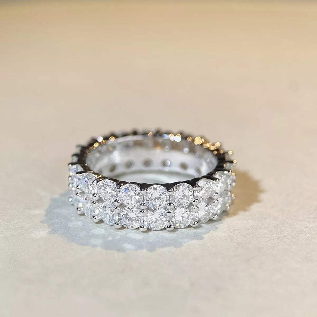 925 Sterling Silver Moissanite Ring - Trendsi - Flyclothing LLC