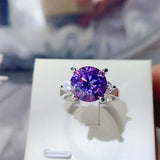 5 Carat Moissanite 925 Sterling Silver Ring - Trendsi - Flyclothing LLC