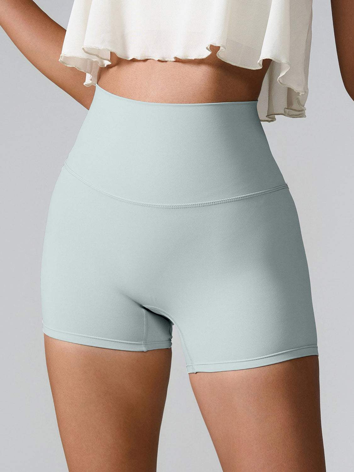 High Waist Active Shorts - Trendsi - Flyclothing LLC