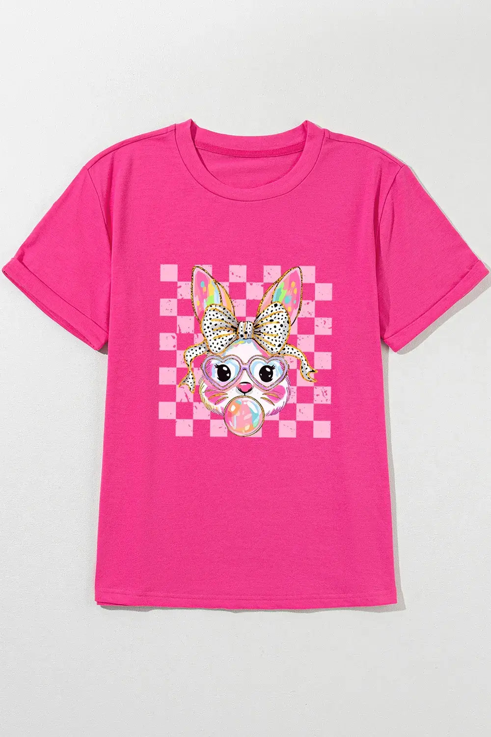 Rabbit Graphic Round Neck Short Sleeve T-Shirt - Trendsi - Flyclothing LLC