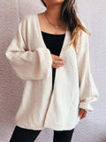 Open Front Long Sleeve Cardigan - Trendsi - Flyclothing LLC