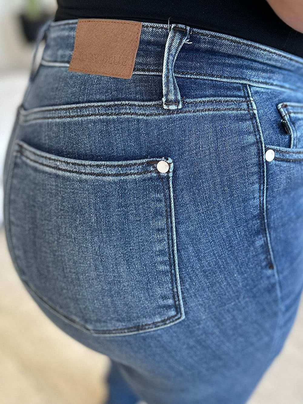 Judy Blue Full Size High Waist Distressed Skinny Jeans - Trendsi - Flyclothing LLC