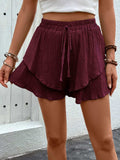 Tied Layered High Waist Shorts - Trendsi - Flyclothing LLC