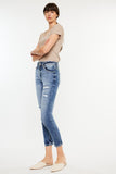 Kancan High Rise Distressed Mom Jeans - Trendsi