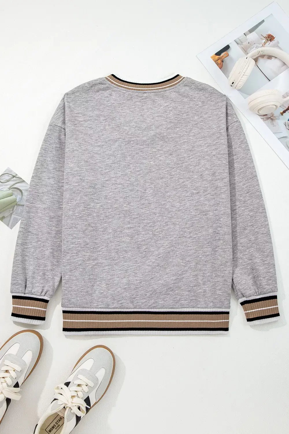 Howdy Graphic V-Neck Sweatshirt - Trendsi - Flyclothing LLC