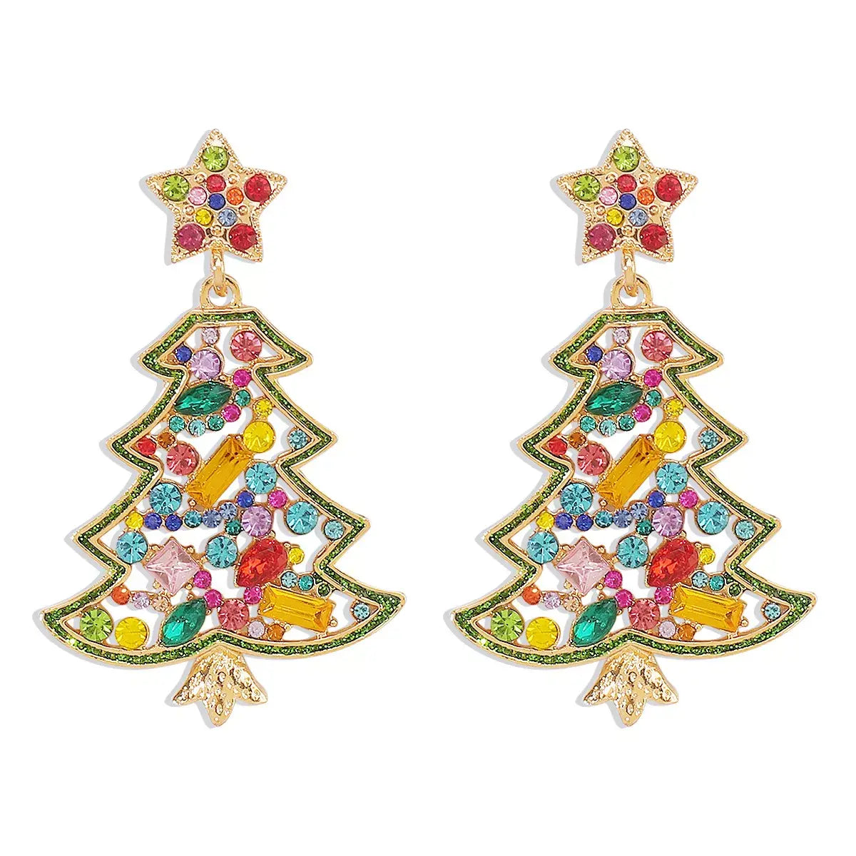 Christmas Tree Dangle Earrings - Trendsi - Flyclothing LLC