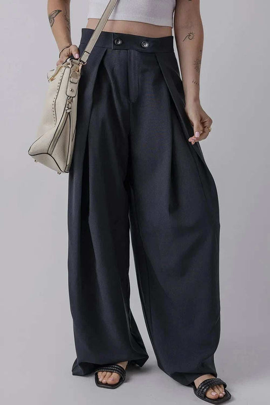 Wide Leg Pants with Pockets - Trendsi - Flyclothing LLC