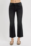 RISEN Tummy Control Mid Rise Crop Straight Jeans - Trendsi