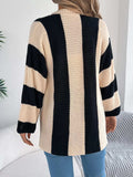 Color Block Button-Up Cardigan - Trendsi - Flyclothing LLC