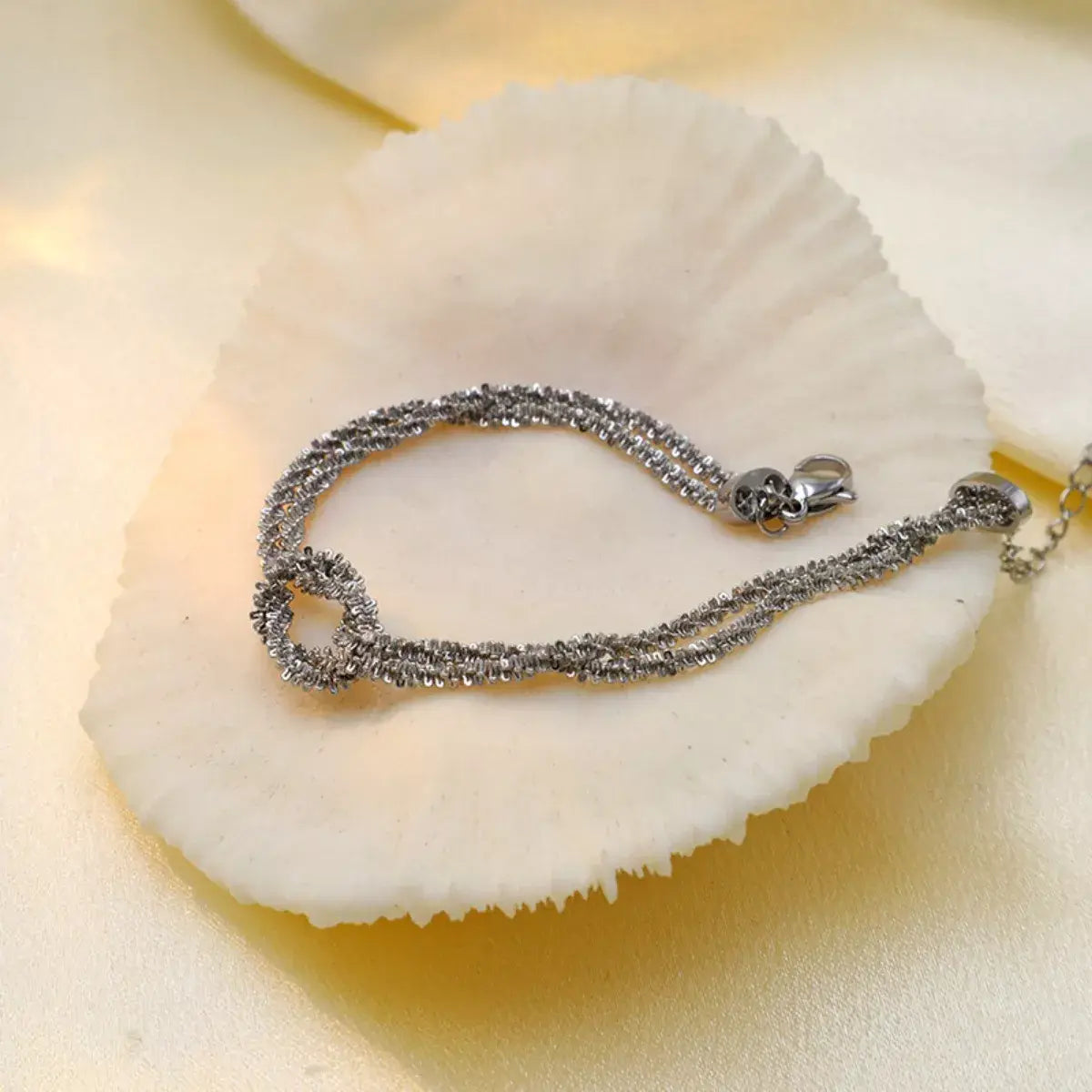 Stainless Steel Twisted Chain Bracelet - Trendsi - Flyclothing LLC