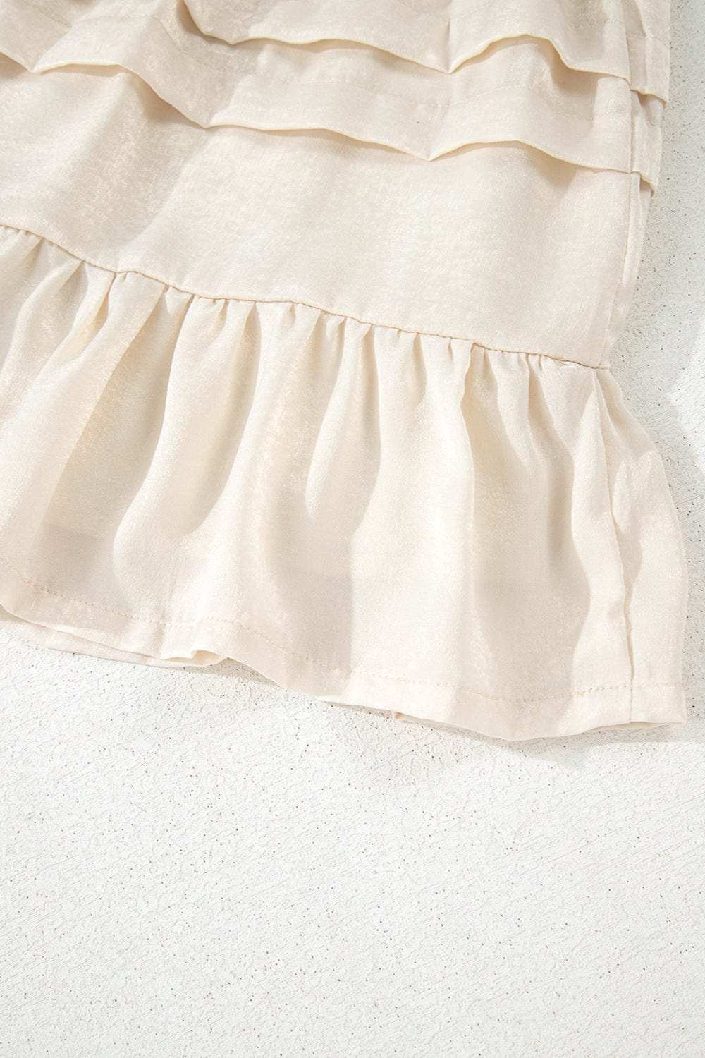 Ruffled Hemline Elastic Waist Mini Skirt - Trendsi - Flyclothing LLC