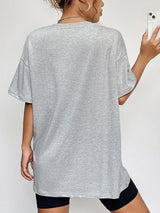 Round Neck Short Sleeve Ghost Graphic T-Shirt - Trendsi - Flyclothing LLC