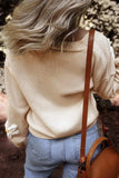 Flower Dropped Shoulder Long Sleeve Cardigan - Trendsi - Flyclothing LLC
