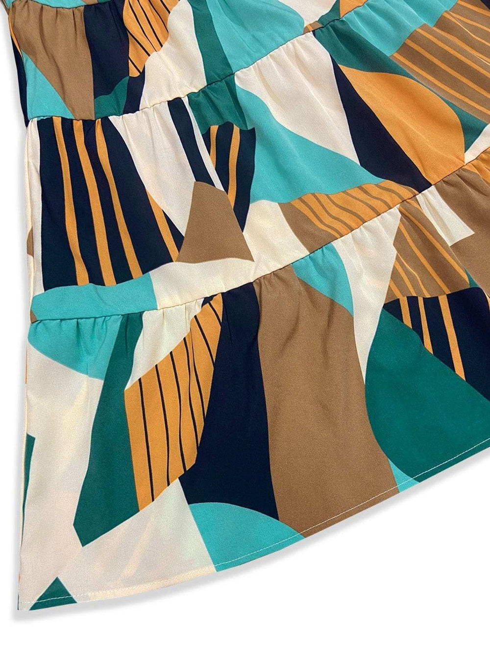 Printed Mock Neck Mini Dress - Trendsi - Flyclothing LLC