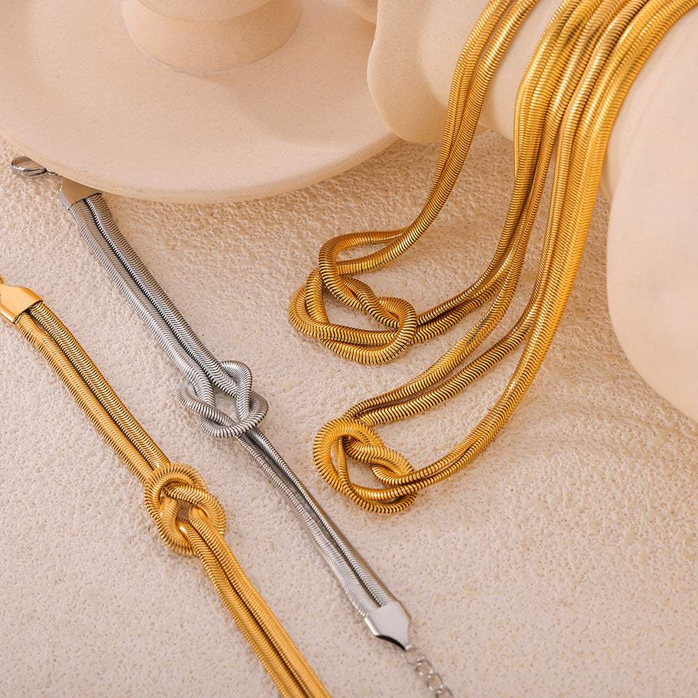 Titanium Steel Knot Bracelet - Trendsi - Flyclothing LLC