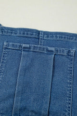 Adjustable Tie Straps Wide Leg Denim Overalls - Trendsi - Flyclothing LLC