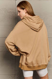 Full Size Long Sleeve Dropped Shoulder Hoodie - Trendsi