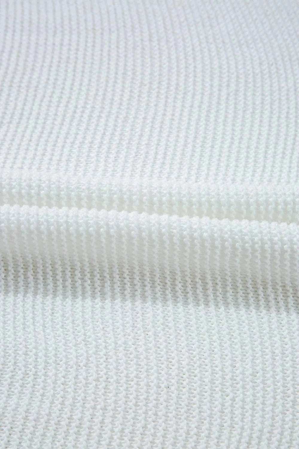 Side Slit Round Neck Knit Top - Trendsi - Flyclothing LLC