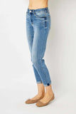 Judy Blue Full Size Cuffed Hem Slim Jeans - Trendsi - Flyclothing LLC
