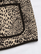 Perfee Leopard Open Front Long Sleeve Jacket - Trendsi - Flyclothing LLC
