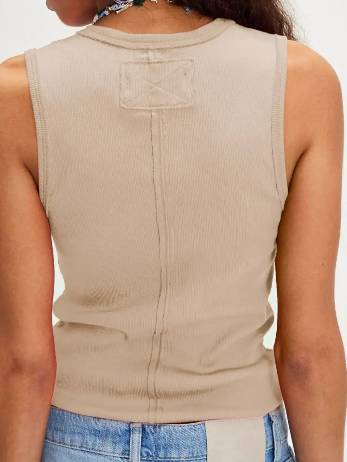 Solid V-Neck Tank - Trendsi - Flyclothing LLC