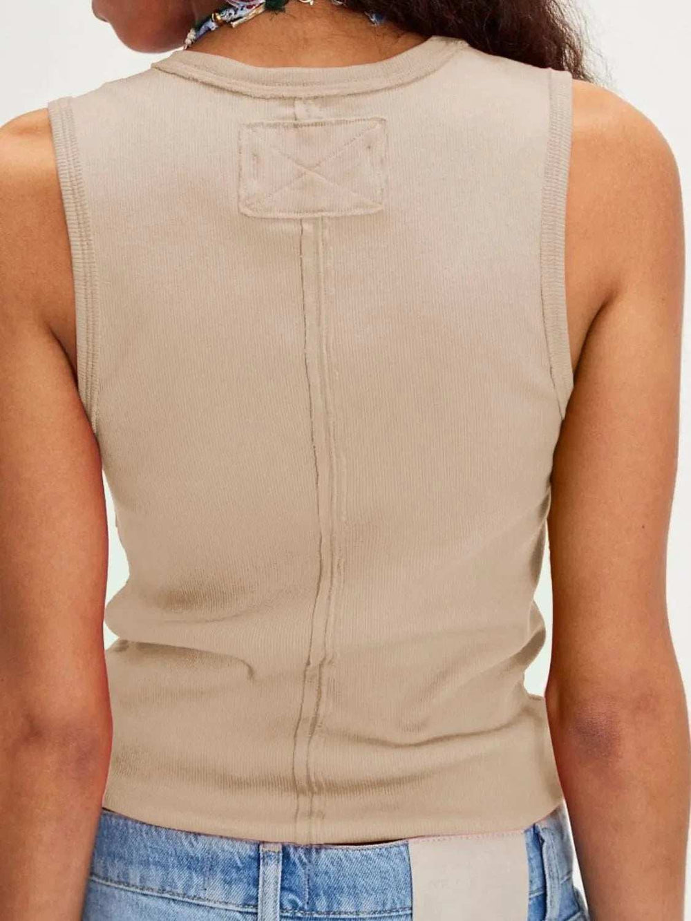 Solid V-Neck Tank - Trendsi - Flyclothing LLC