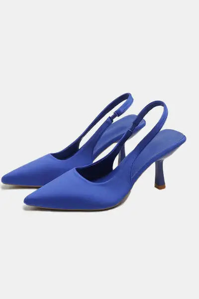 PU Leather Point Toe Pumps - Trendsi - Flyclothing LLC
