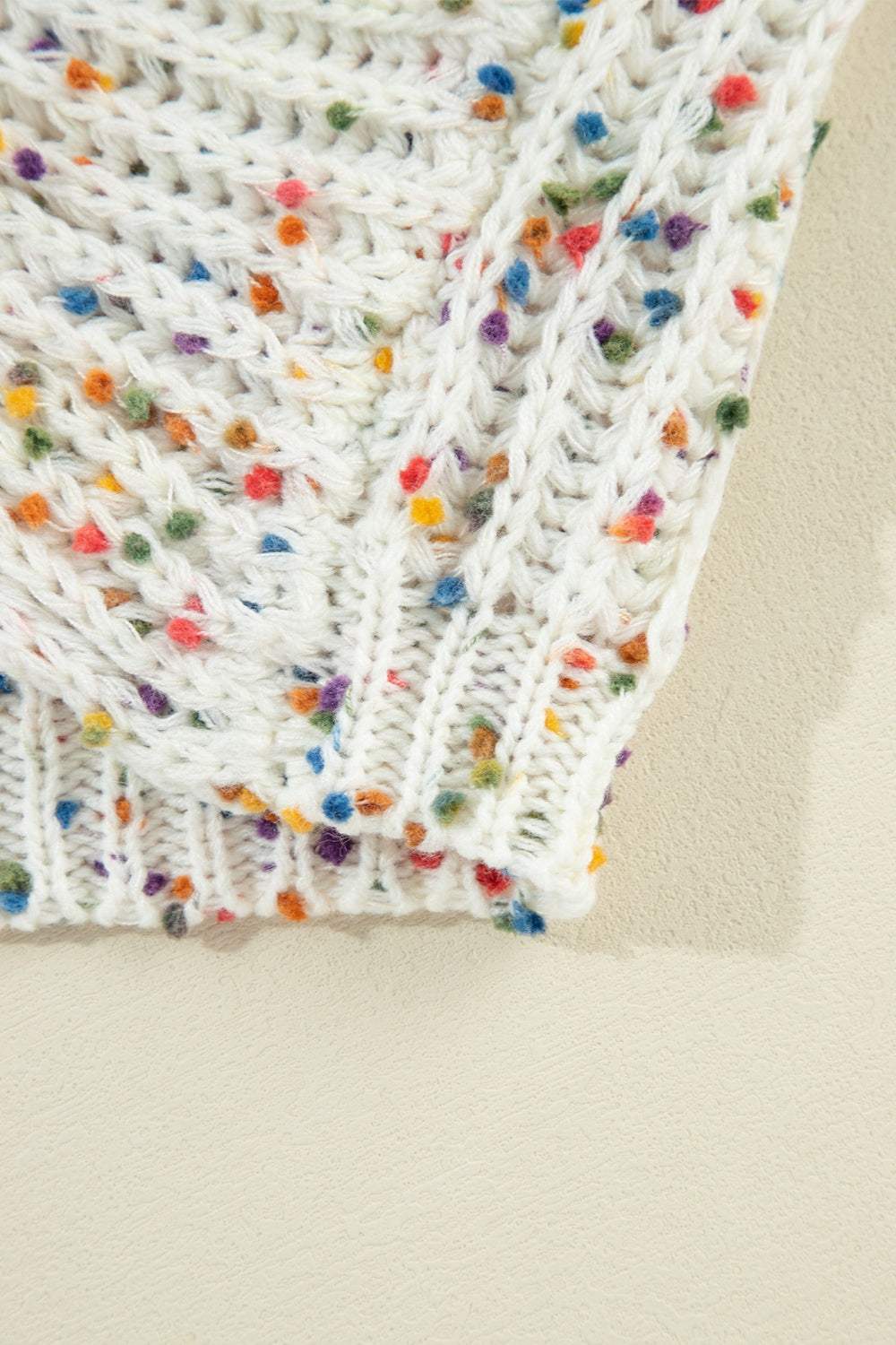 Twisted Confetti Boat Neck Sweater - Trendsi - Flyclothing LLC