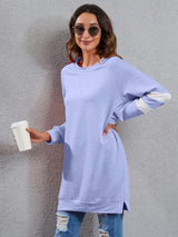 Full Size Striped Round Neck Long Sleeve T-Shirt - Trendsi - Flyclothing LLC