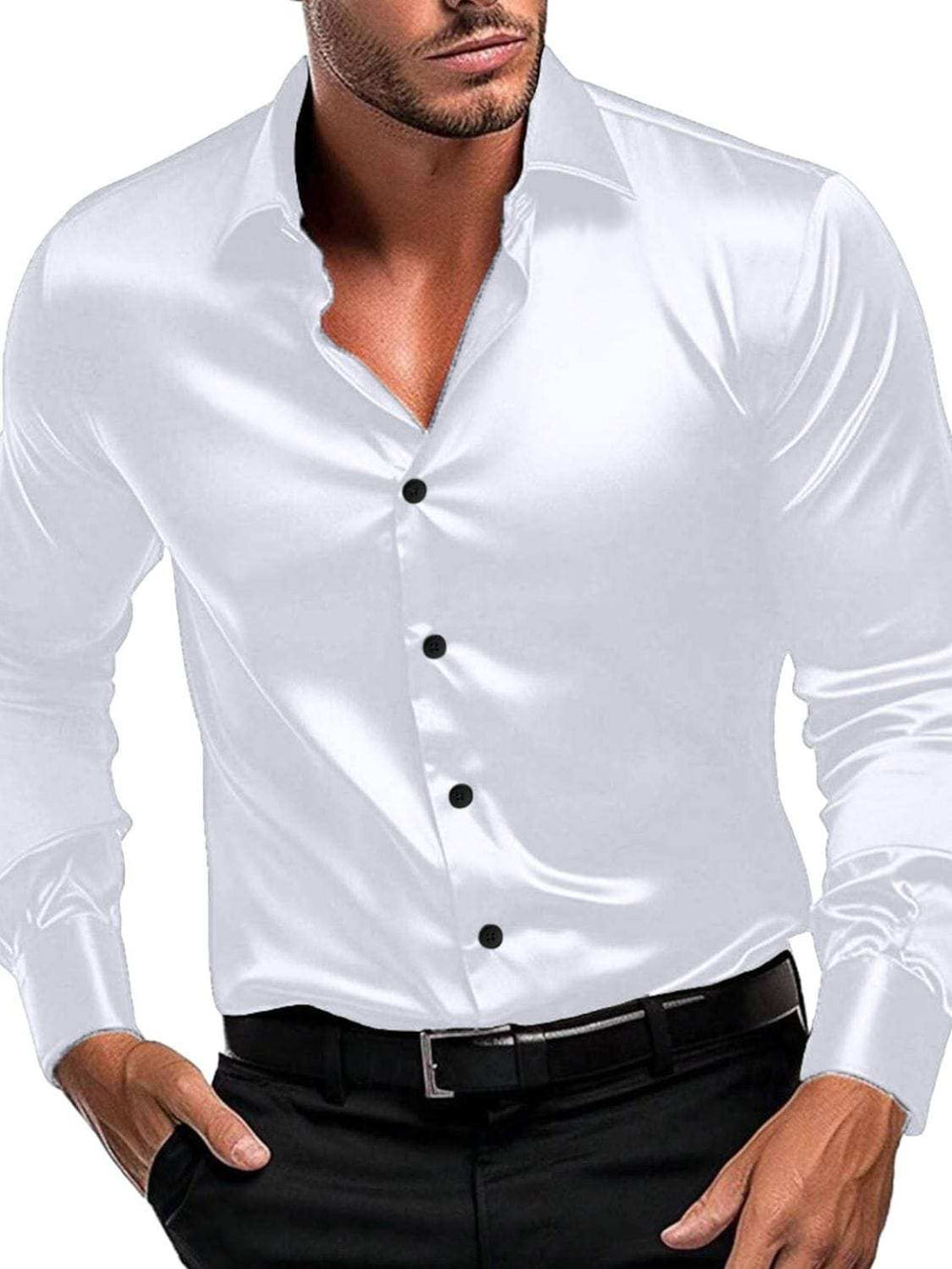 Men's Button Down Long Sleeve Shirt - Trendsi - Flyclothing LLC