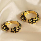 Inlaid Zircon Oil Drip Open Ring - Trendsi - Flyclothing LLC