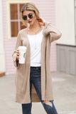 Open Front Long Sleeve Cardigan - Trendsi - Flyclothing LLC