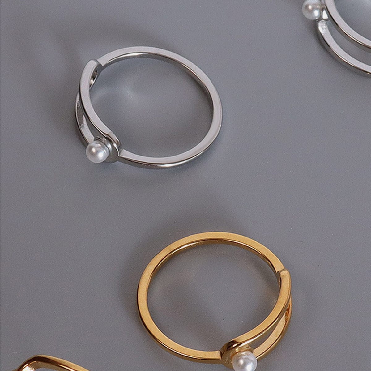 Synthetic Pearl Titanium Steel Ring - Flyclothing LLC