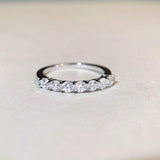 925 Sterling Silver Zircon Ring - Trendsi - Flyclothing LLC