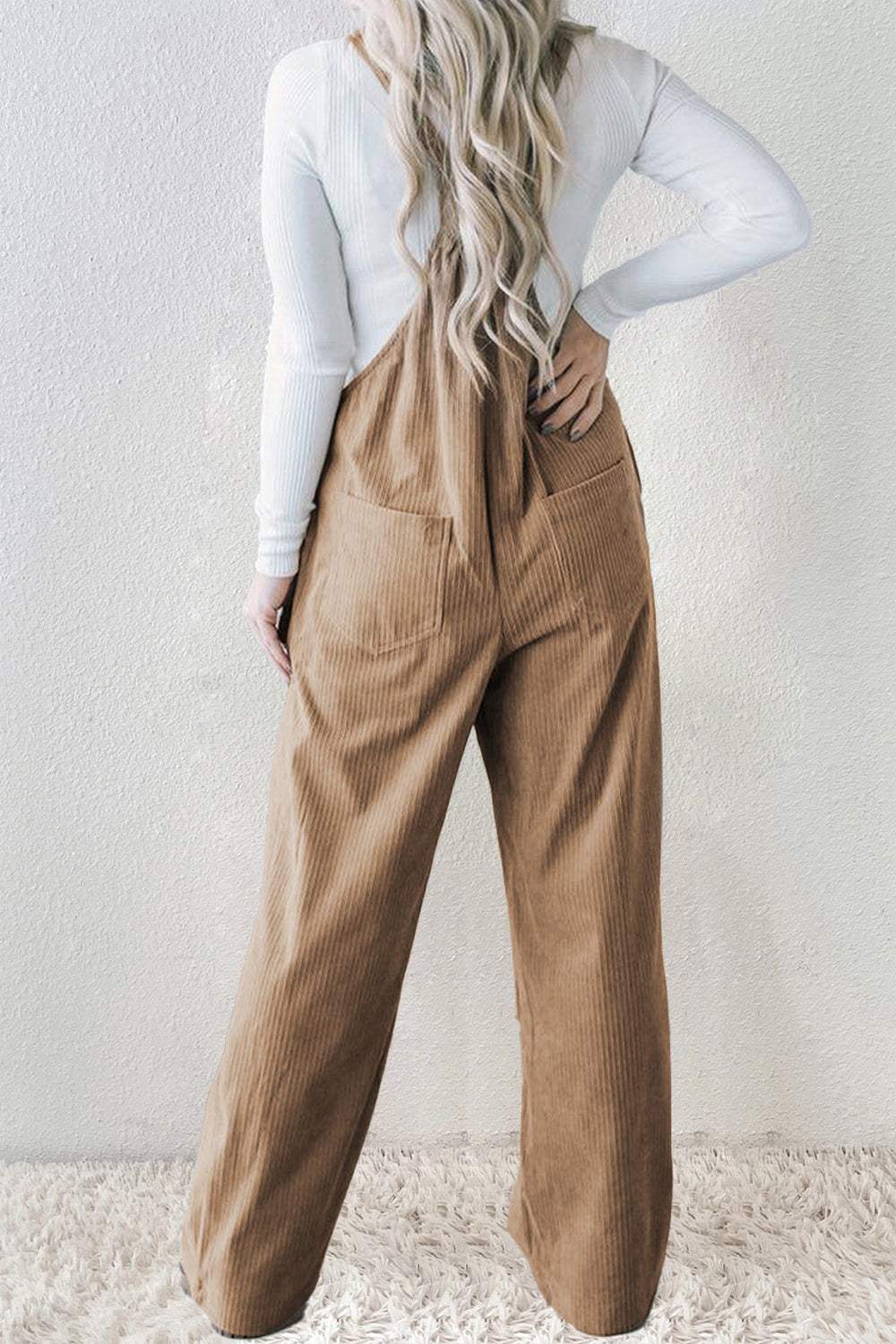 Square Neck Wide Strap Overalls - Trendsi - Flyclothing LLC