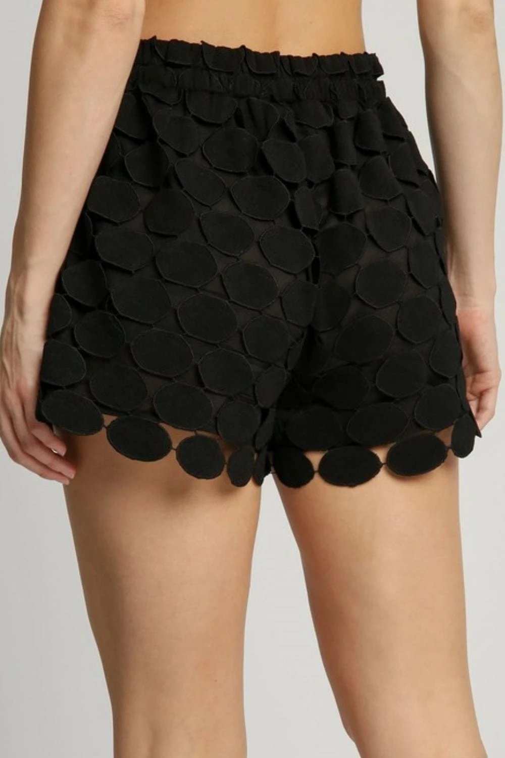 Umgee Full Size Polka Dot Lace Shorts Plus Size - Trendsi - Flyclothing LLC