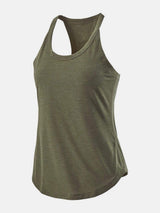 Scoop Neck Active Tank - Trendsi - Flyclothing LLC