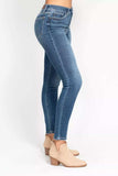 Judy Blue Full Size High Rise Button Fly Skinny Jeans Plus Size - Trendsi - Flyclothing LLC