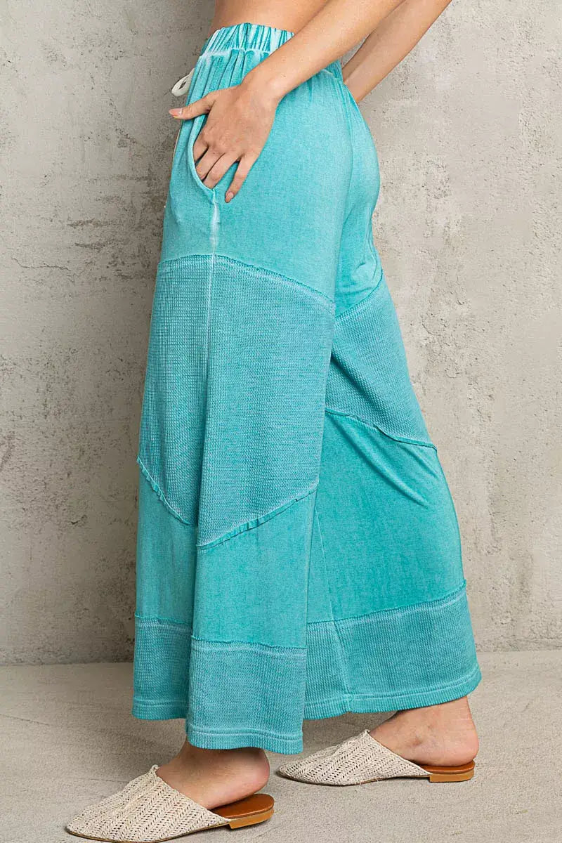 POL Elastic Waistband Wide Leg Pants with Drawstring - Trendsi - Flyclothing LLC