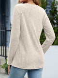 V-Neck Long Sleeve T-Shirt - Trendsi - Flyclothing LLC