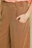 Umgee Elastic Waist Baggy Fit Pants with Pockets - Trendsi - Flyclothing LLC