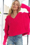 ADORA Ruffle Detail Adorable Sweater - Trendsi