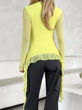 Flower Scoop Neck Long Sleeve Top - Trendsi - Flyclothing LLC
